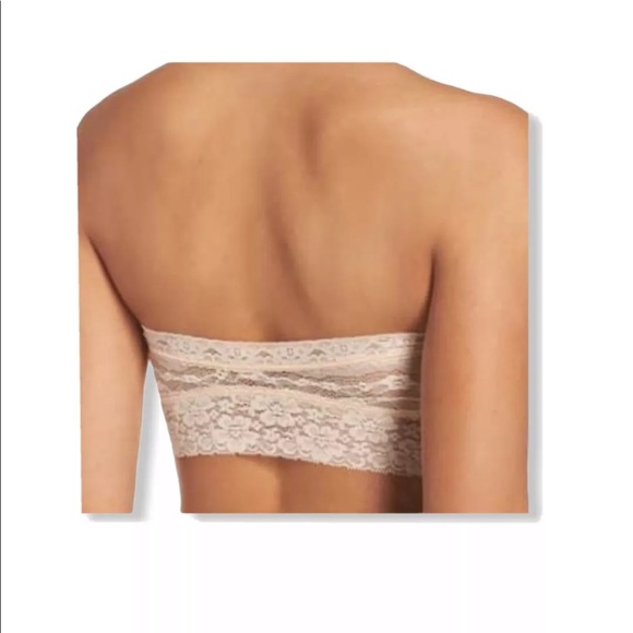 FREE PEOPLE  Large Bralette Lace Bandeau Soft Pink - Picture 2 of 9